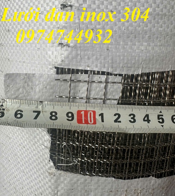 Lưới đan inox 304 mắt 10x10